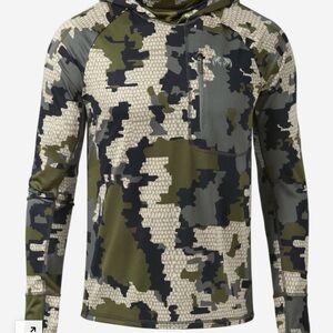 KUIU Gila Pro Hoodie in Olive and Beige